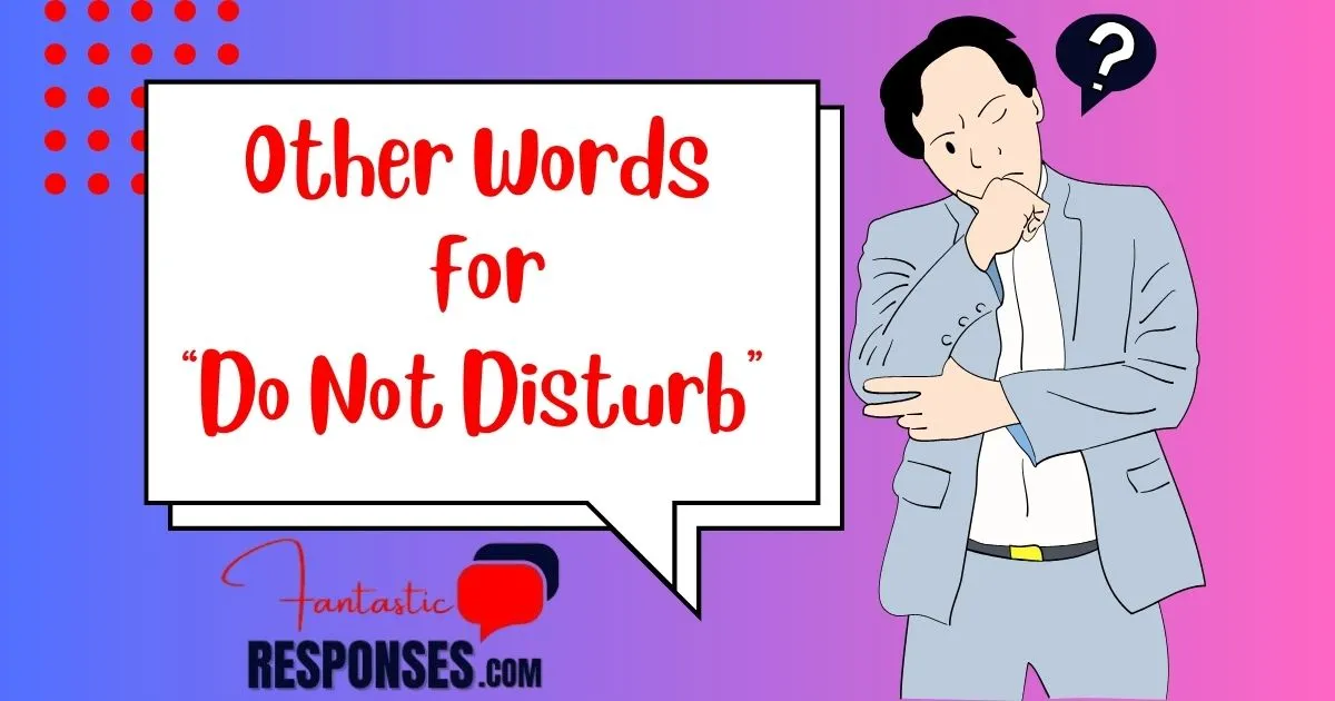 Other Words for “Do Not Disturb”