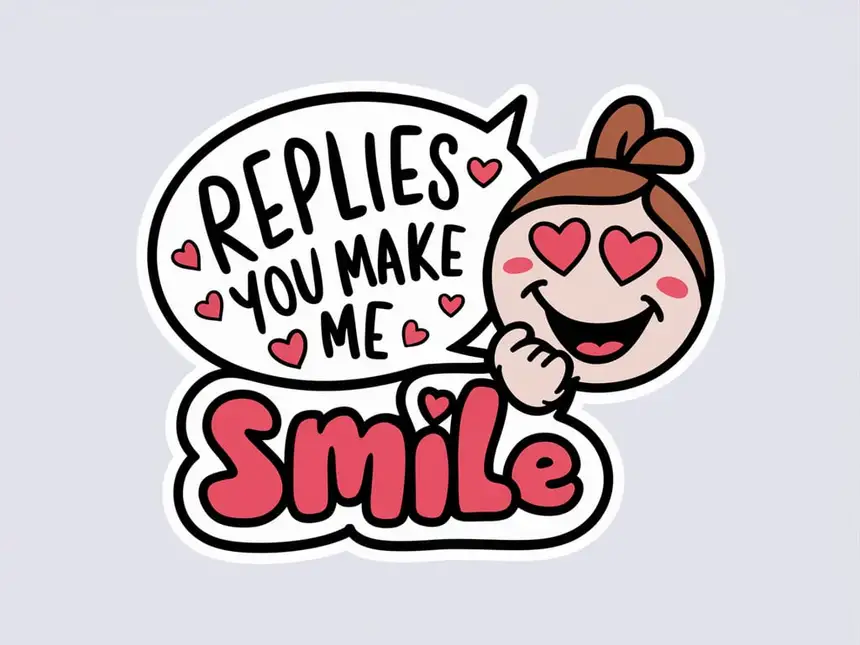 300+ Replies to “You Make Me Smile” from Your Crush