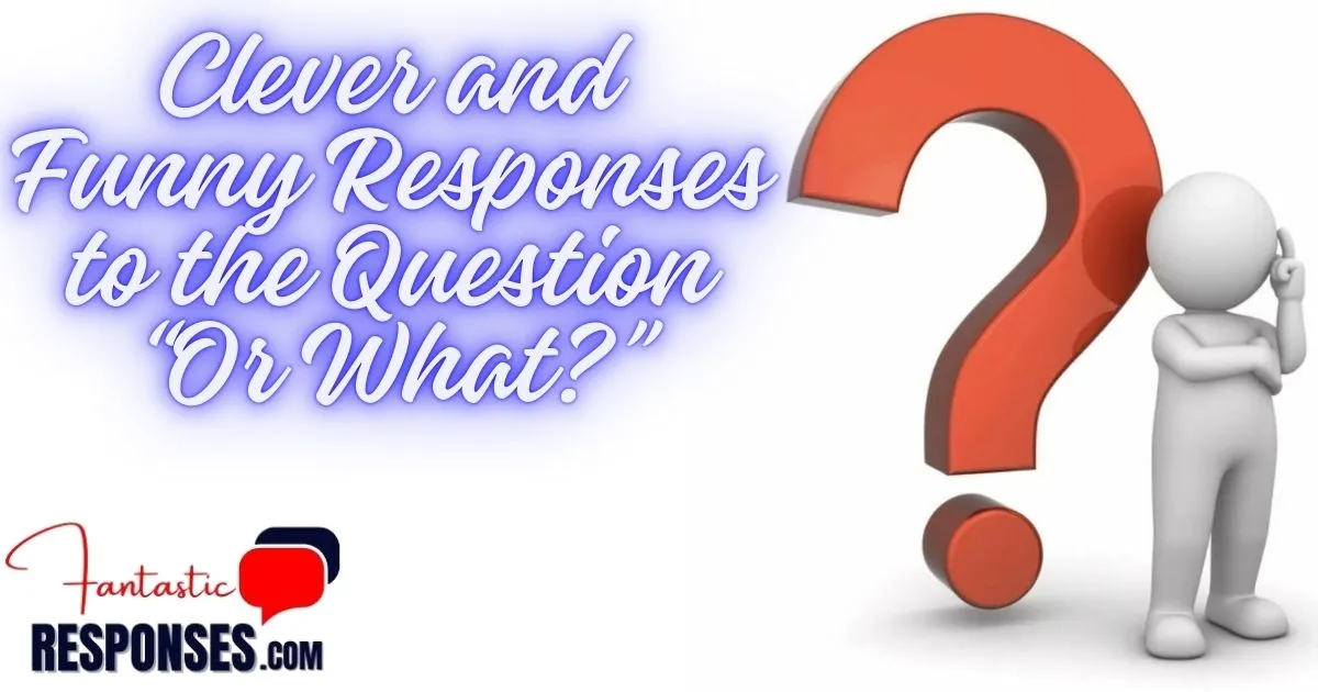 60 Clever and Funny Responses to the Question “Or What?”