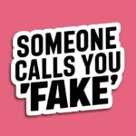 Someone Calls You "Fake"