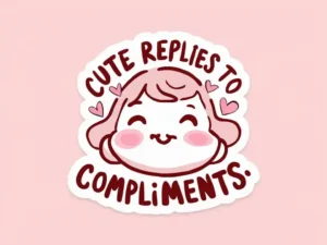 Cute Replies to Compliments