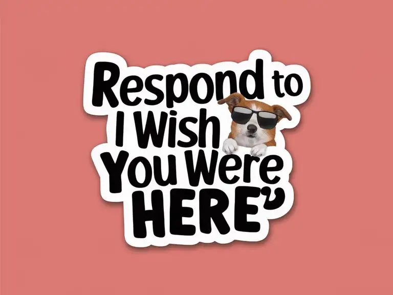 Respond to "I Wish You Were Here"